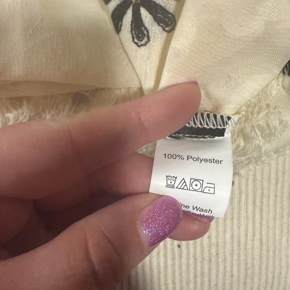 Cream and Black Embellished Sheer Boxy Blouse - Picture 7 of 10